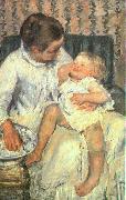 Mary Cassatt Mother About to Wash her Sleepy Child china oil painting reproduction